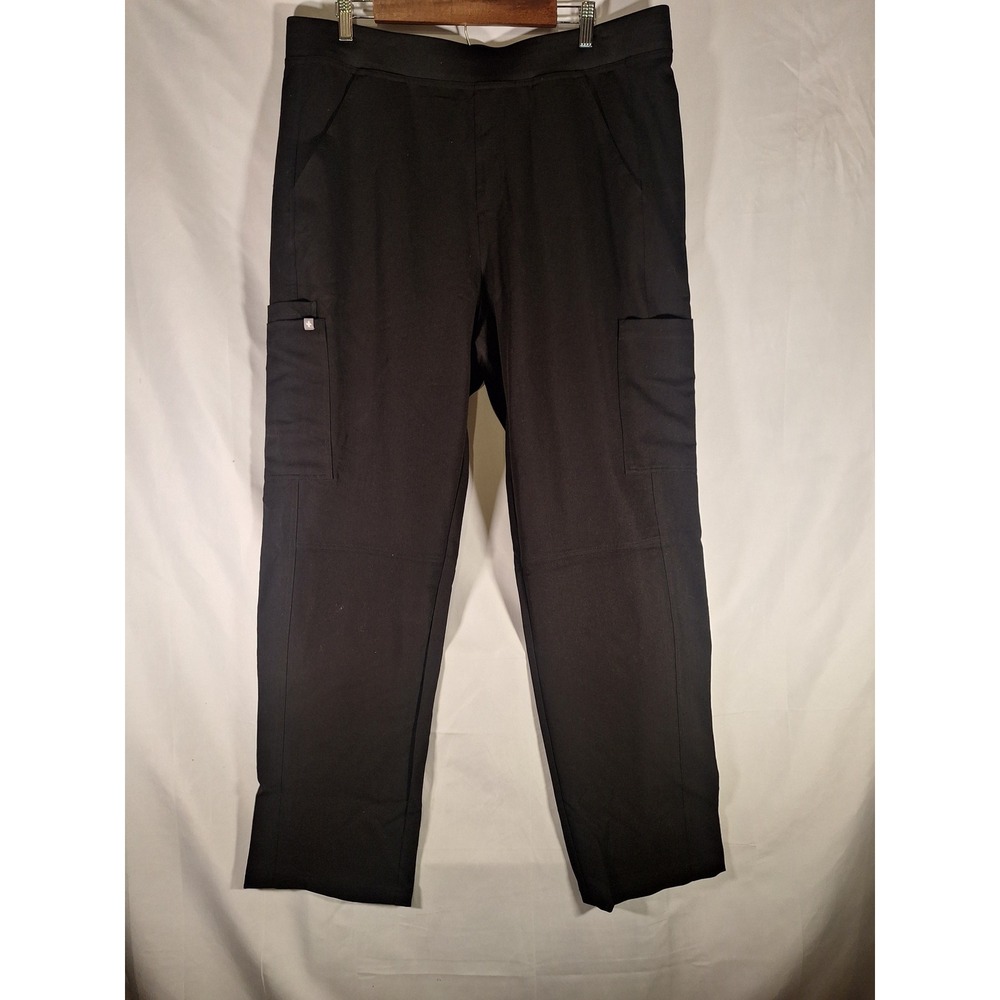 FIGS Womens Technical Collection XXL‎ Black Cargo Scrub Pants Elastic Waist
